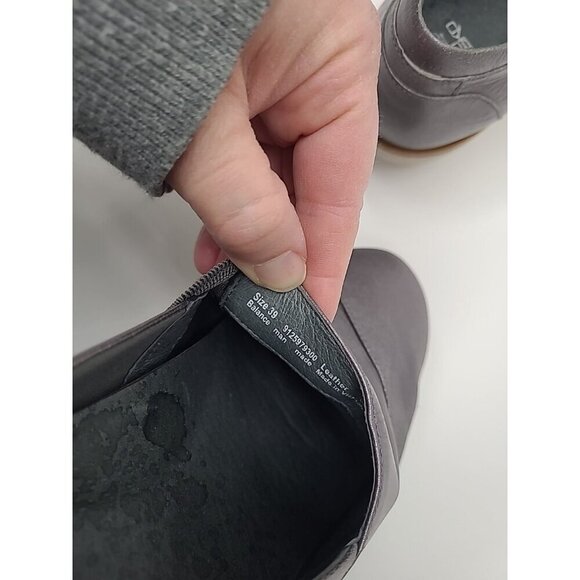 Dansko Julia Loafer Silver Shoes Women's Size 9 Leather Flats - Picture 8 of 10